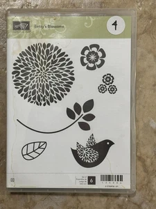 Stampin' Up! Stamp Set NEW Betsy's Blossoms Bird Flowers Floral Note Cards ++ - Picture 1 of 2