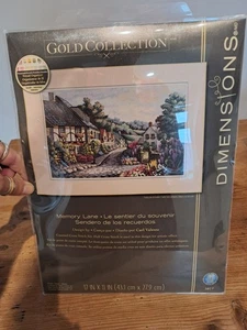 Dimensions The Gold Collection Counted Cross Stitch Kit Memory Lane 17 x 11" - Picture 1 of 3