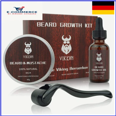 INVJOY Bartpflege Set Rose Duft Derma Roller - Bild 1 von 4