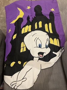Outdoor Garden Stitch DS Flag 28x40 - Fall Halloween Castle Moon Casper Ghost - Picture 1 of 7