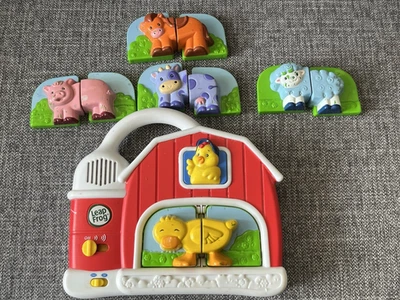 LeapFrog Fridge Farm Magnetic COMPLETE Animal Barn Set BILINGUAL English/French - Image 1 of 4