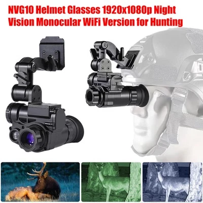 NVG10 Night Vision Goggles, Wifi/app 1080p Mode, Ip67,656ft Observation Distance - Image 1 of 4