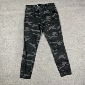 Kut from the Kloth CONNIE High Rise Womens Size 6 Camo Gray Ankle Skinny Jeans - Picture 1 of 17