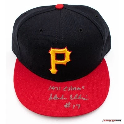 Dock Ellis "1971 Champs #17" Signed Auto Pirates Fitted Hat BAS - Image 1 of 3