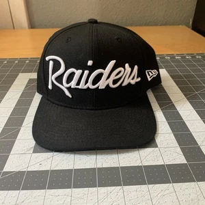 New Era Hat Adult Las Vegas Raiders 9Fifty Snapback White Letters Wool Script - Picture 1 of 8
