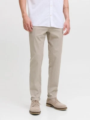 Jack & Jones Hombres Beige Crema Chino Pantalones Pantalones Casual Talla -... - Imagen 1 de 4