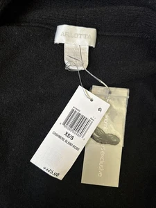 Arlotta Cashmere Blend Long Robe Black XS/S $325 - Picture 1 of 3