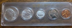 1964 90% Silver Texas Bank Issued Uncirculated Year Set Whitman Holder - Picture 1 of 9