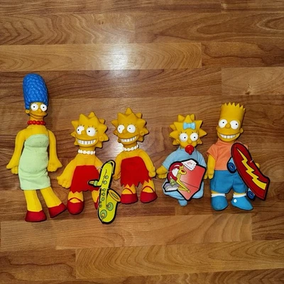 Muñecas de colección de la familia Los Simpson Burger King Toys 1990 Lisa, Bart, Maggie, Marge Foto 1 de 4