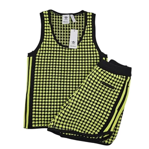 Adidas x Wales Bonner Herren gelb braun Waffel Strick Weste Shorts Set Größe S Neu mit Etikett - Bild 1 von 11