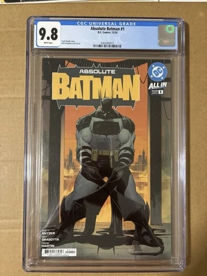 ABSOLUTE BATMAN #1 CGC 9.8 1ª impresión una portada 1A DC Comics Dragotta Snyder Foto 1 de 3