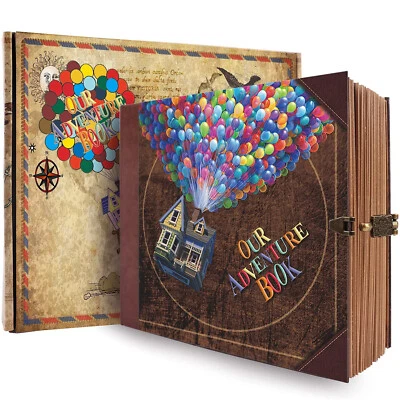 146Pages Our Adventure Book Scrapbook Wedding Leather Photo Album Valentine Gift - Image 1 of 4