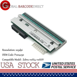 203dpi Printhead For Zebra 110Xi4 110XiIV Barcode Label Printer P1004230 - Picture 1 of 6