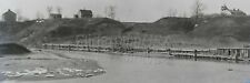 Antique Glass Plate Negative Water Houses Photo V00600