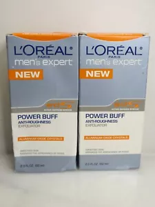 L'OREAL MEN'S EXPERT POWER BUFF ANTI-ROUGHNESS EXFOLIATOR 2 OZ BOXED LOT OF 2 - Picture 1 of 4