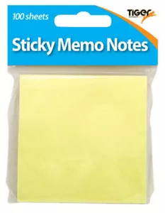 Sticky Memo Notes Pad Square Yellow Block Self Adhesive index Tabs 100 Sheets - Picture 1 of 1