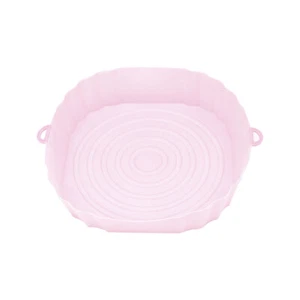 Air Fryer Silicone Pot Oven Baking Tray Round Basket Mat Grill Pan Accessories~ - Picture 1 of 16