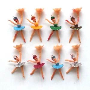 Lote de 8 bailarinas de plástico de colección de los años 50 con coronas tutú candelabros - Imagen 1 de 7