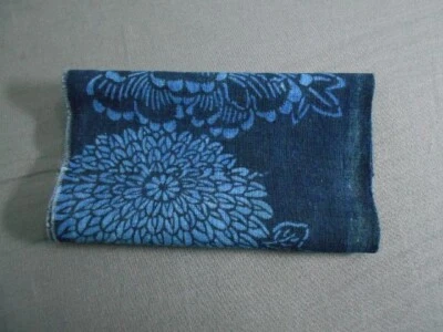 Patrón crisantemo tela de algodón índigo catazoma japonés vintage K20764 Foto 1 de 4