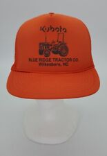 SnapBack Mesh Trucker Hat Cap Front Kubota Orange USA Vintage Wilkesboro NC Rare