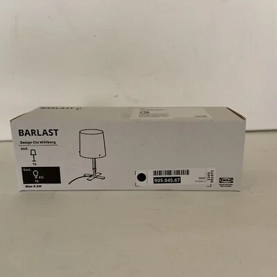 Ikea BARLAST Table Lamp Bedroom Bedside Light, Black/White New Sealed Box - Изображение 1 из 2