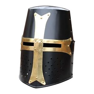 Medieval Metal Knight Helmets | Premium Quality with Fitted Leather Liner
