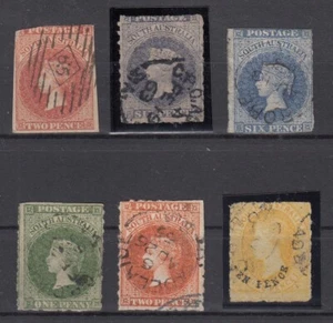 PV23782/ BRITISH SOUTH AUSTRALIA – 1856 / 1869 USED CLASSIC SELECTION –CV 355 $ - Picture 1 of 2