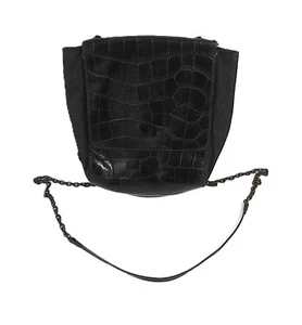 Prada Milano Leather Animal Skin Cross Body / Shoulder Handbag Black - Picture 1 of 12