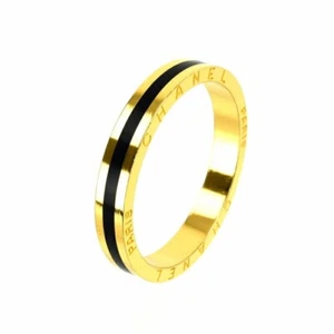 CHANEL CC Logo Bangle Bracelet Black Line Gold Wrist 20cm Japan [Used] - Picture 1 of 5
