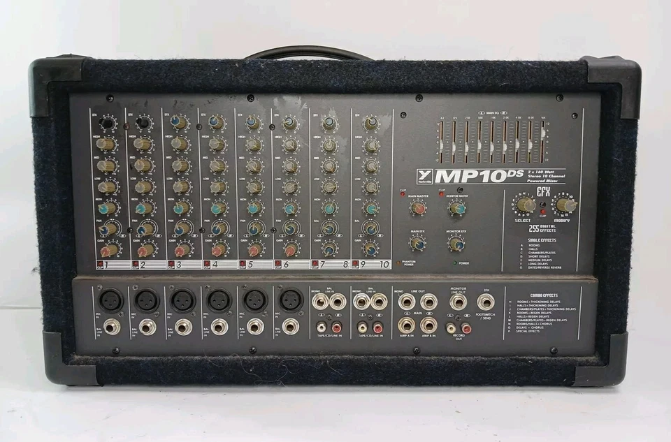 Yorkville MP10 DS Sereo 10 Channel 2 X 160 Watt Powered Mixer PARTIALLY WORKING - Image 1 of 4