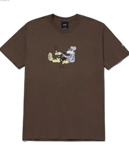 Steve Harrington X HUF Worldwide Mouse Tshirt Brown Large Limited Sold Out - Picture 1 of 4