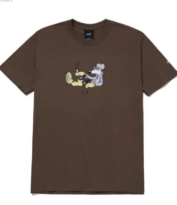 Футболка Steve Harrington X HUF Worldwide Mouse коричневая большая ограниченная распродажа - Изображение 1 из 4