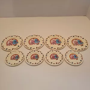 Platos vintage de plástico Chilton Globe oso de peluche de 8 piezas para niños fingir juego - Imagen 1 de 8