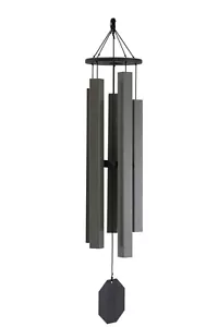 WIND CHIME ALPINE WHISPER ~ Mocha 43" Amish Handmade USA Recycled Bells - Picture 1 of 1