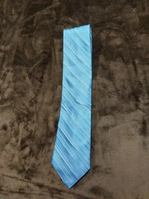 Corbata de cuello Perry Ellis Portfolio para hombre azul 100 % seda oficina negocios O/S BHFO 2831 Foto 1 de 4