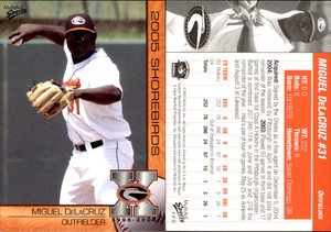 Miguel De La Cruz 2005 MultiAd Delmarva Shorebirds #4 RC Card *AutographDen*