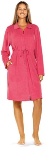 Damen Bademantel Morgenmantel COMTESSA Frottee Cotton Reißverschluss pink Gr.38 - Bild 1 von 3