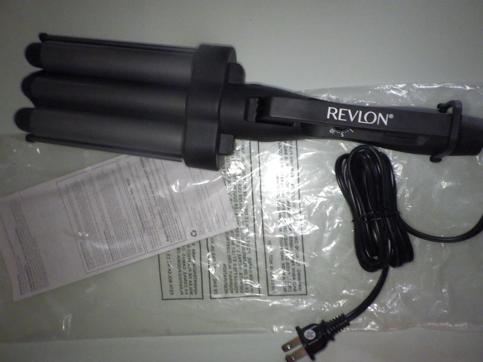 Waver de pelo enorme REVLON 3 barriles | Ondas de larga duración, aspecto natural, (gris) Foto 1 de 1