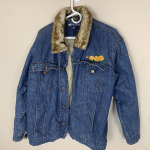 Faux Fur Denim Vintage Coats, Jackets 