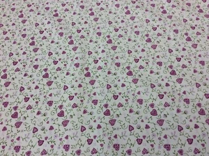 Stof - Quilters Basics - Lilac Purple Hearts + Flowers - Per 1/4m - Picture 1 of 6