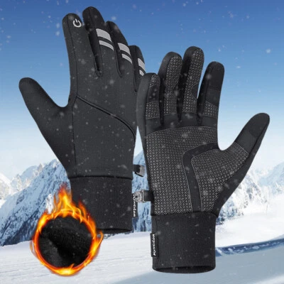 Men Women Winter Waterproof Windproof Touch Screen Warm Gloves for Cold Weather - Image 1 of 4