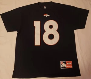 T-shirt Peyton Manning 18 Denver Broncos NFL Majestic blu navy giocatore taglia XL - Foto 1 di 6