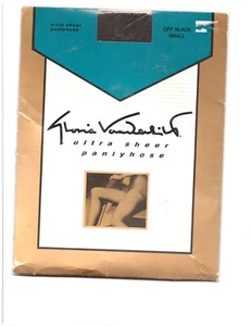 Gloria Vanderbilt Ultra Sheer Pantyhose Small Off Black New - Picture 1 of 1