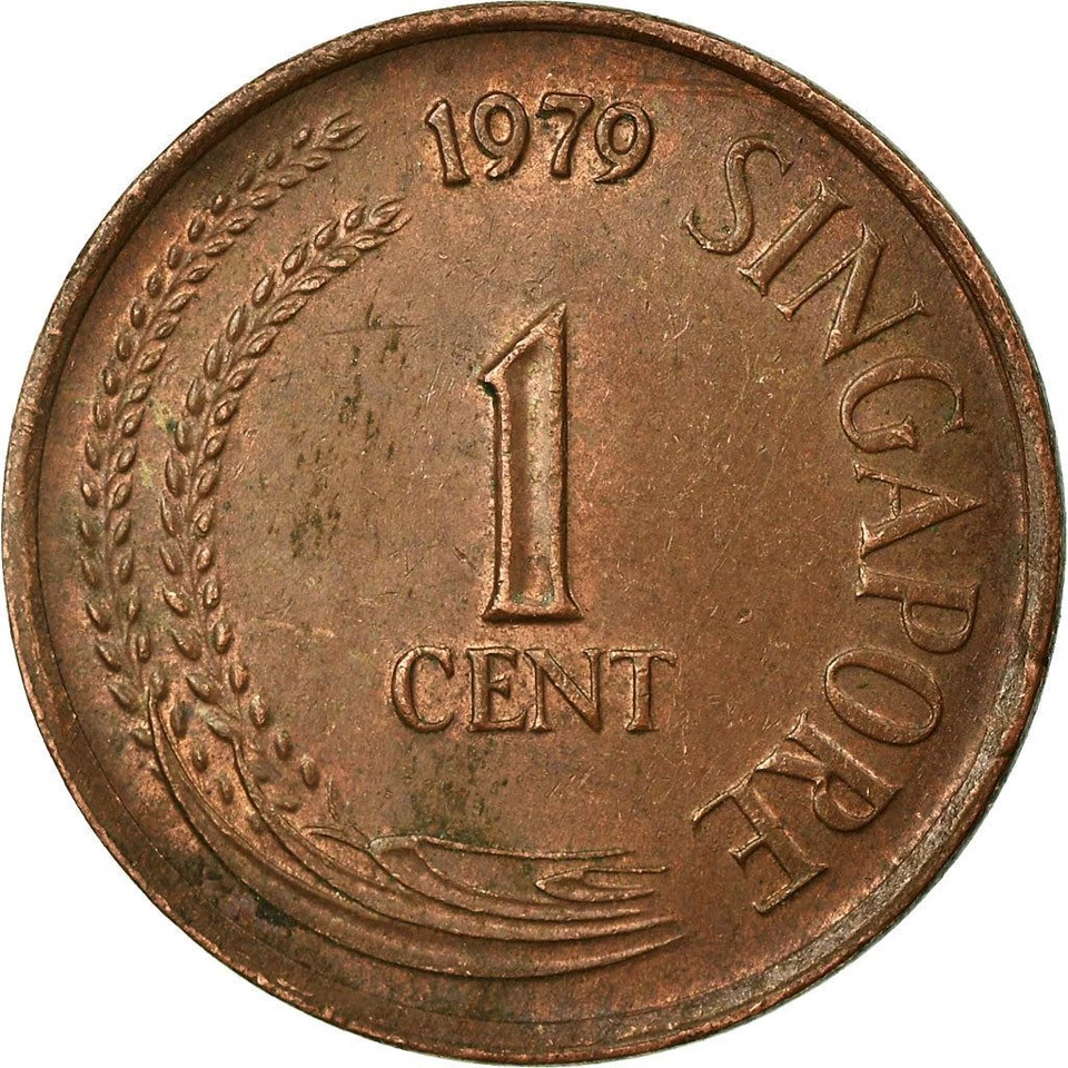 Singapore 1 Cent Coin | magnetic | KM1a | 1976 - 1985 Copper clad steel - Image 1 of 4