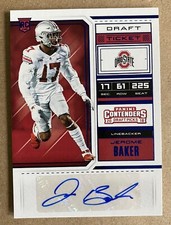 2018 Panini Contenders Draft Picks Draft Ticket #221 Jerome Baker RC Blue Foil