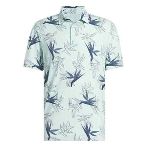 adidas Oasis Mesh Print Mens Golf Polo Shirt - Picture 1 of 18