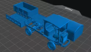28 mm/1:56 resina WW1 Jeffery/Nash Quad (cubierto) - Imagen 1 de 1