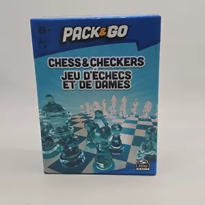 Pack & Go Chess & Checkers Board Game Spin Master Games Travel Compact Packable - Picture 1 of 3
