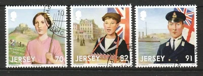 JERSEY 2014 100TH ANNIV. OF THE BEGINNING OF WORLD WAR 1 SHORT SET 3 STAMPS USED - Image 1 of 4