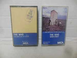 LOT OF 2 cassettes by THE WHO exc cond. LIVE AT LEEDS + WHO'S NEXT - Foto 1 di 4